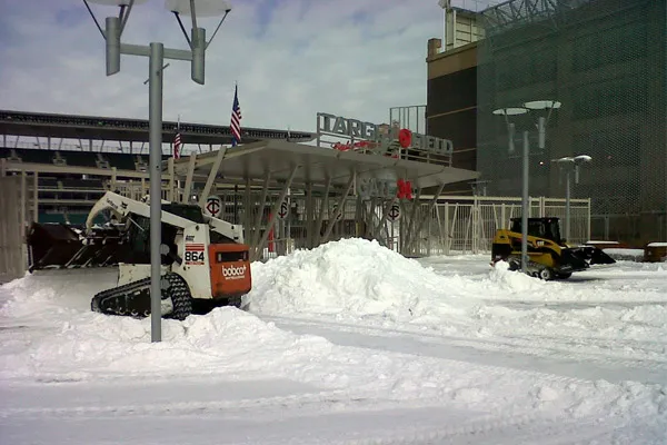 Snow downtown