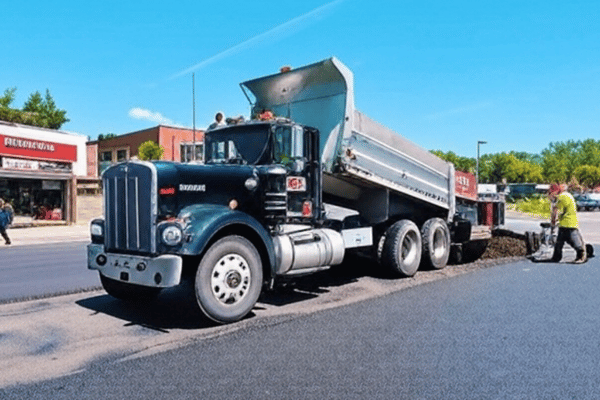 Truck loading Asphalt 1
