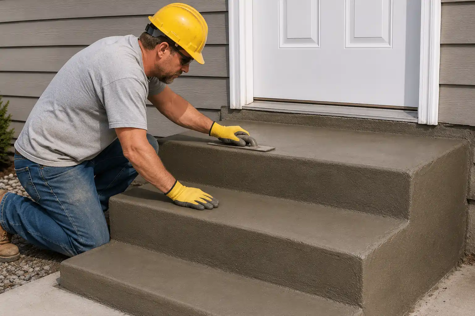 How to Repair Concrete Steps on Commercial Properties