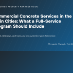 Commercial concrete services program checklist for Twin Cities properties, TCOS blog cover